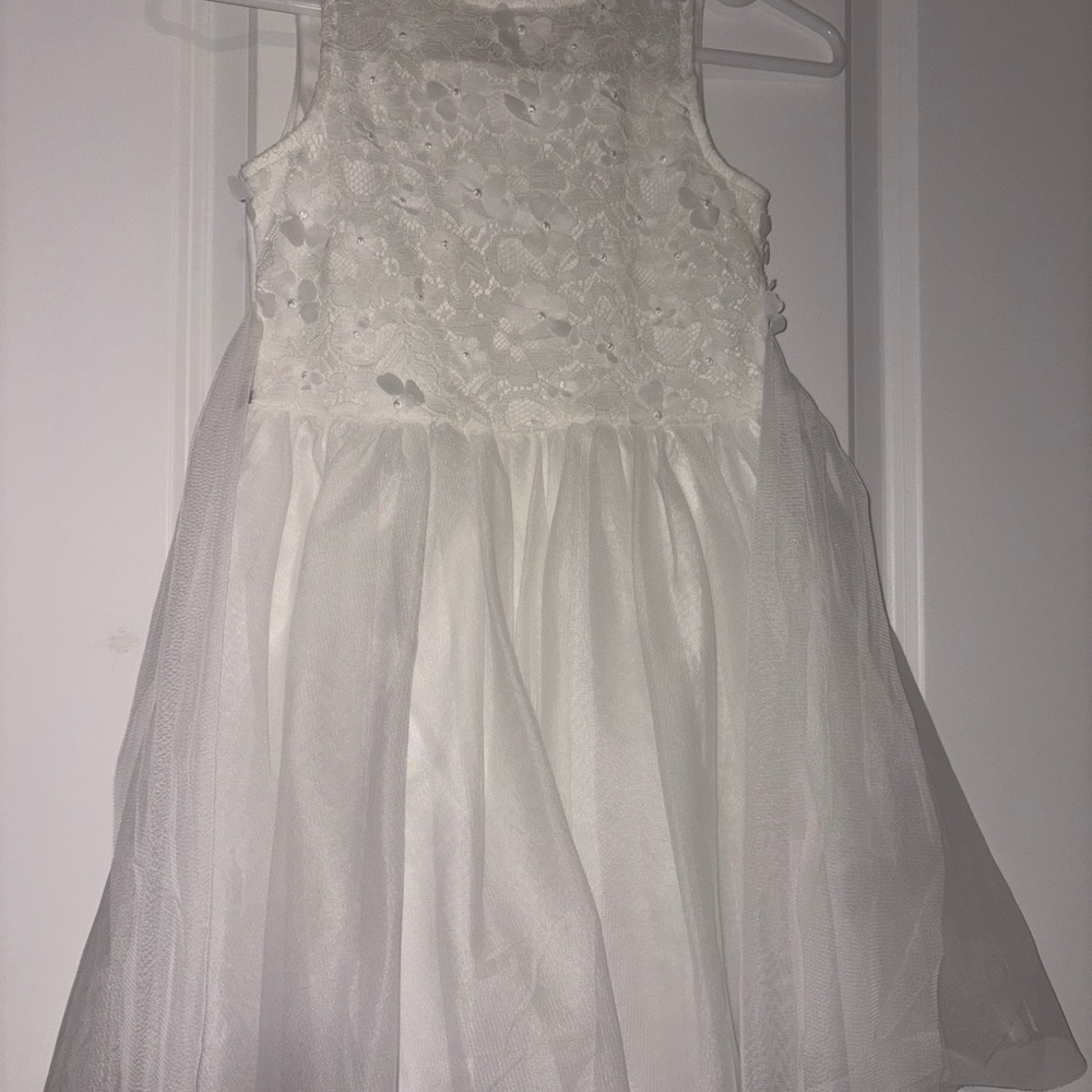 Cat & Jack‎ White Floral Lace Dress